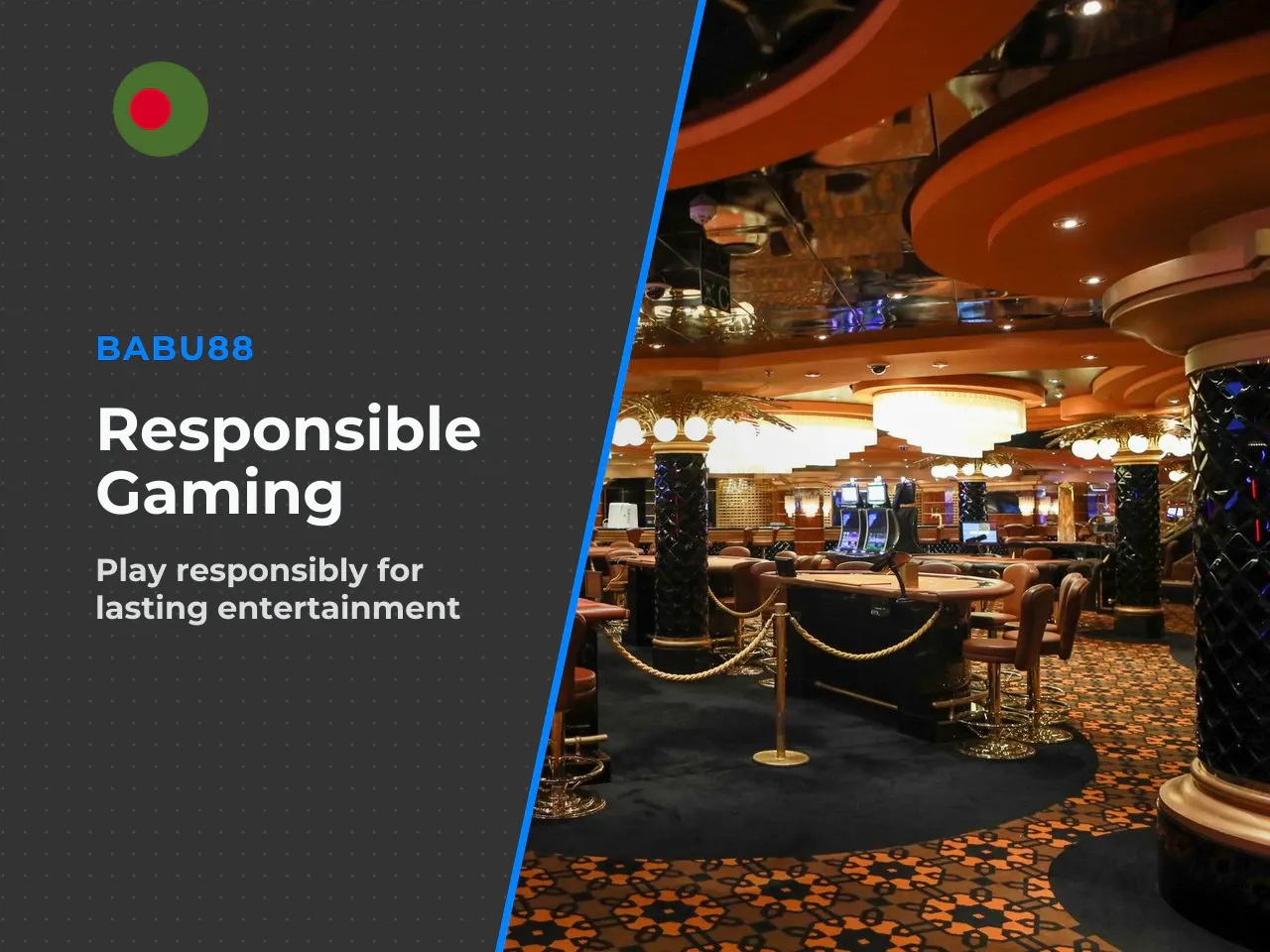Responsible Gaming. **If you are experiencing difficulty controlling your gambling, please seek professional help. Gambling is entertainment, not a source of income. Never bet money you cannot afford 