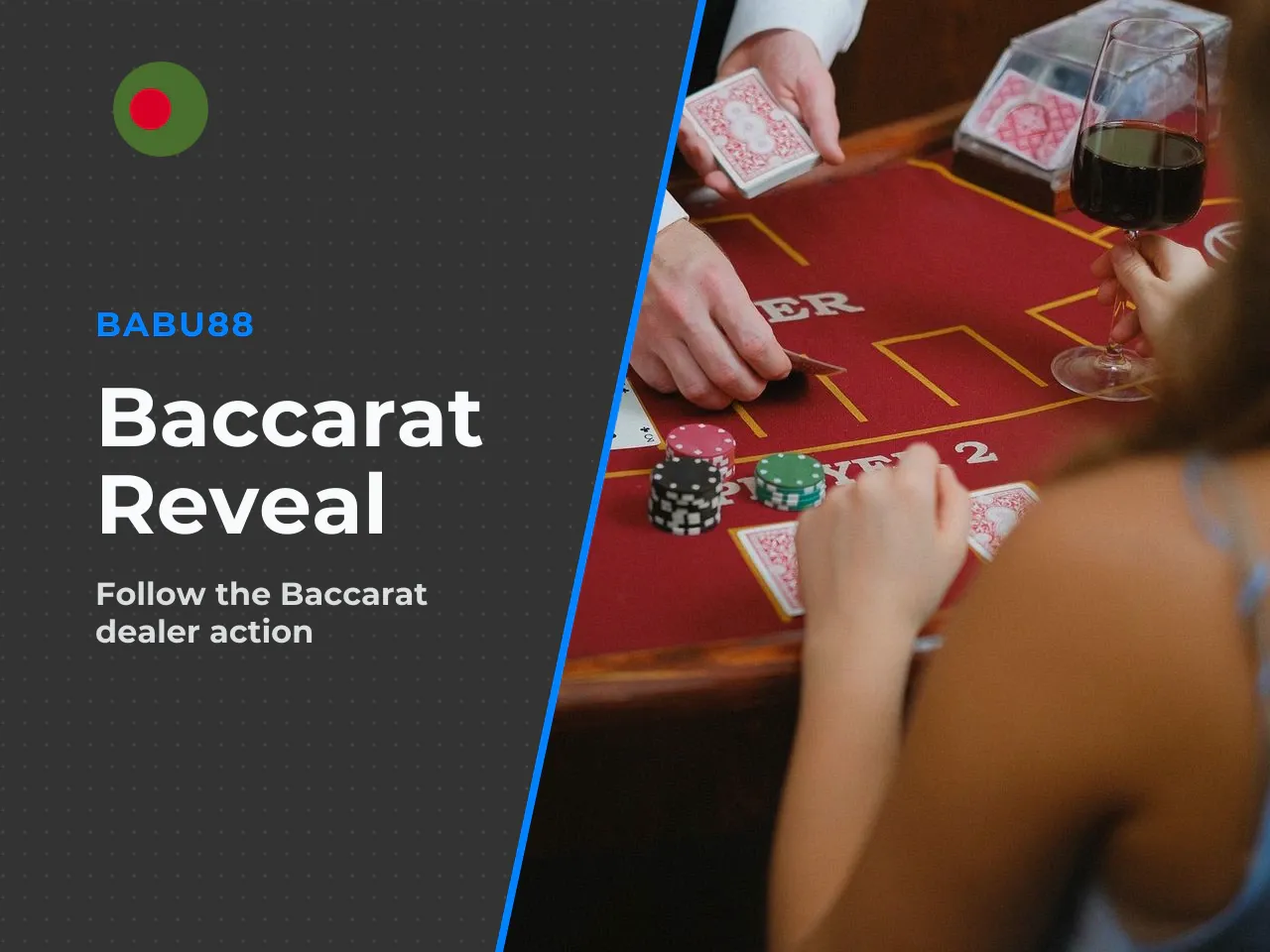 What Happens After the Bet: Dealer, Cards, and Result. 6. **Watch the deal.** The dealer (live) or software (RNG) deals two cards to each side. Totals appear on screen. If the third-card rule triggers