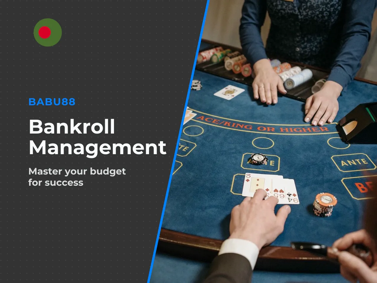 Bankroll management: the formula that keeps you in the game. Bankroll management is the single most important non-card skill in poker. The core rule is straightforward: **never sit down at a table unl